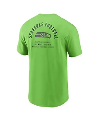 Nike Men's Seattle Seahawks Screen-Print Graphics Cotton Crewneck T-Shirt