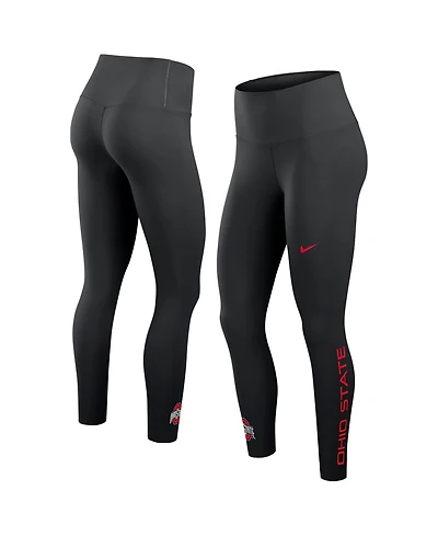 Nike Women's Ohio State Buckeyes Zenvy High-Waisted 7/8 Dri-fit Leggings