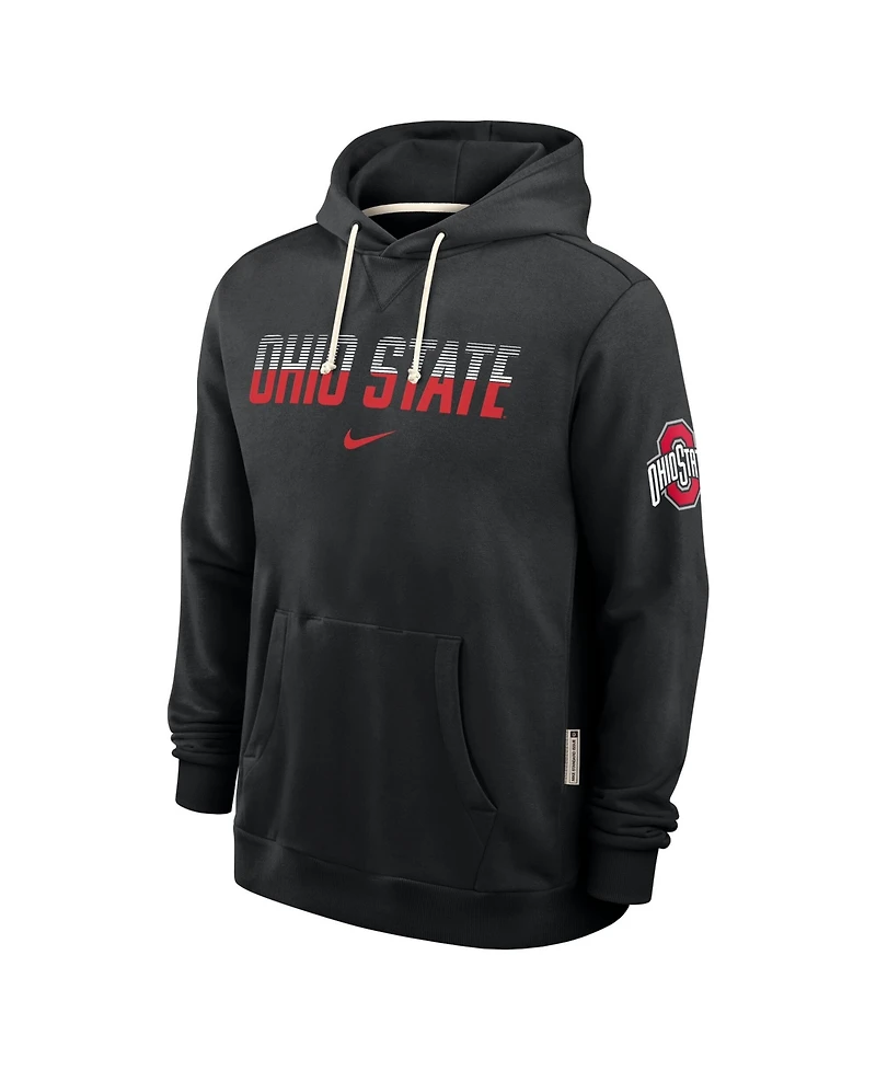 Nike Men's Ohio State Buckeyes Sideline Standard Issue Loose-Fit Hoodie