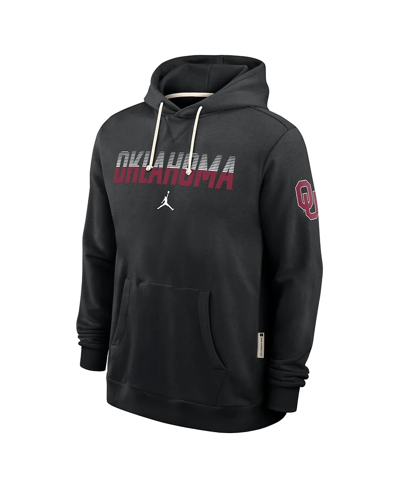 Jordan Men's Oklahoma Sooners 2026 Sideline Standard Issue Fleece Loose-Fit Pullover Hoodie