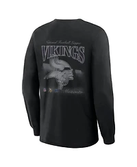 Fanatics Men's Minnesota Vikings Midnight Falls Long-Sleeve Crewneck T-Shirt