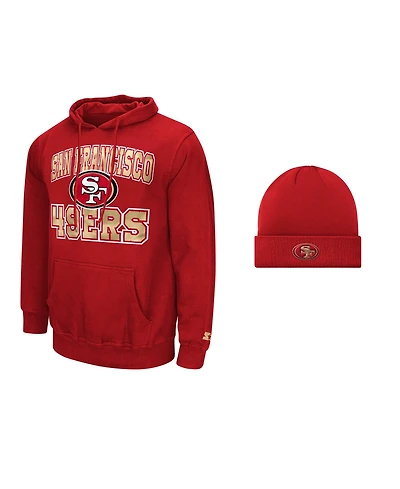 Starter Men's San Francisco 49ers Graphic Classic-Fit Hoodie and Cuffed Knit Hat, 2-Piece Set