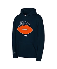 Mitchell & Ness Boys' and Girls' Chicago Bears Retro Logo Hooded Fleece-Lined Long-Sleeve Hoodie