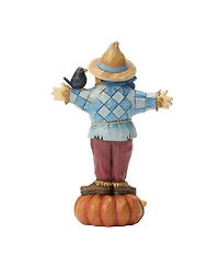 Jim Shore Halloween Scarecrow Standing on Pumpkin Figurine
