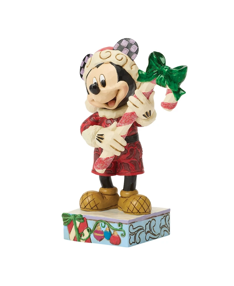 Jim Shore Disney Traditions Mickey with Candy Cane Figurine