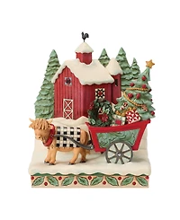 Jim Shore Heartwood Creek Highland Glen Barn Diorama Figurine