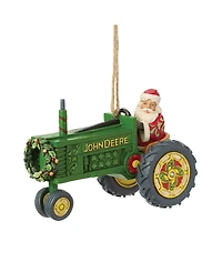 Jim Shore John Deere Santa in Tractor Hanging Ornament