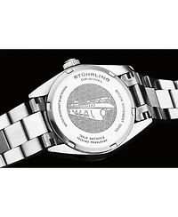 Stuhrling Lineage 3936.1 Women s Quartz Watch 31mm Stainless Steel Silver Bracelet White Mother-of-Pearl Dial Crystal Bezel