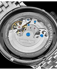 Stuhrling Original Model 3922 Men's Skeleton Automatic Stainless Steel Link Bracelet Watch