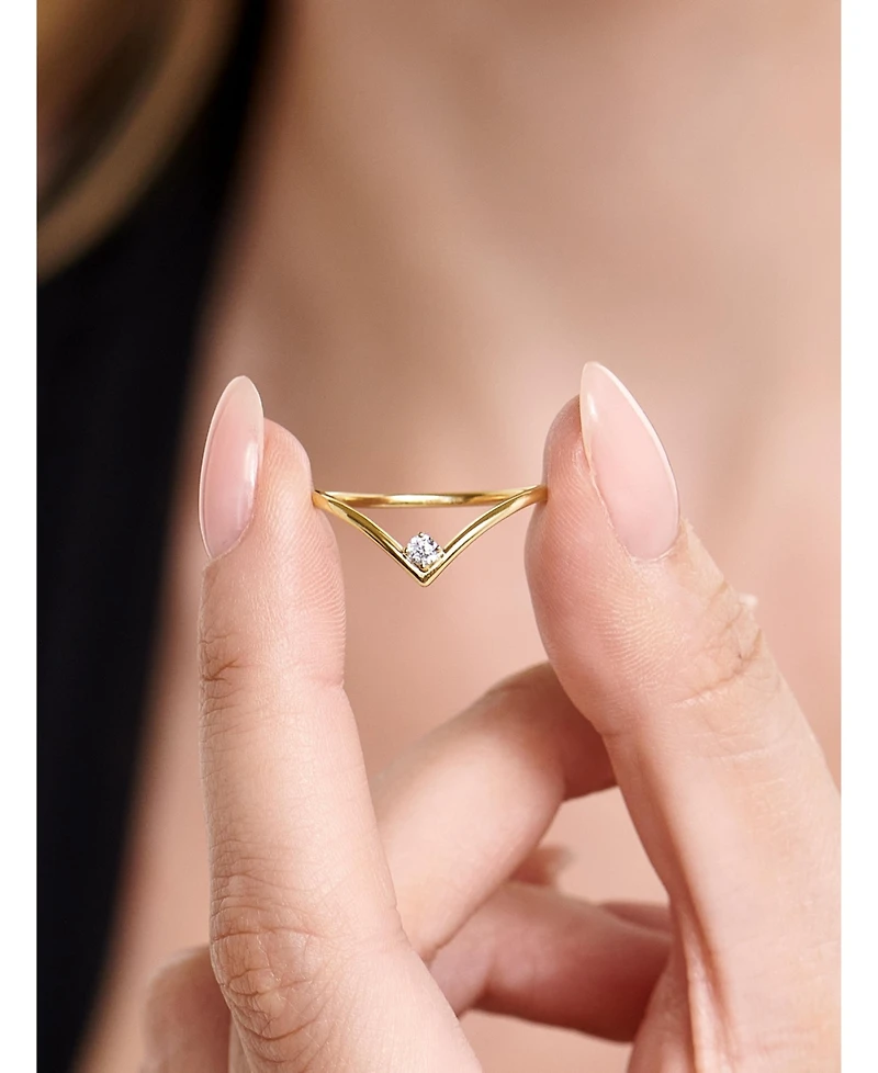 Devata Chevron Ring 14K Gold