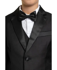 Peanut Butter Collection Big Boys 007 Slim Fit 5-Piece Shirt, Bowtie, Jacket, Vest and Pants Tuxedo Set