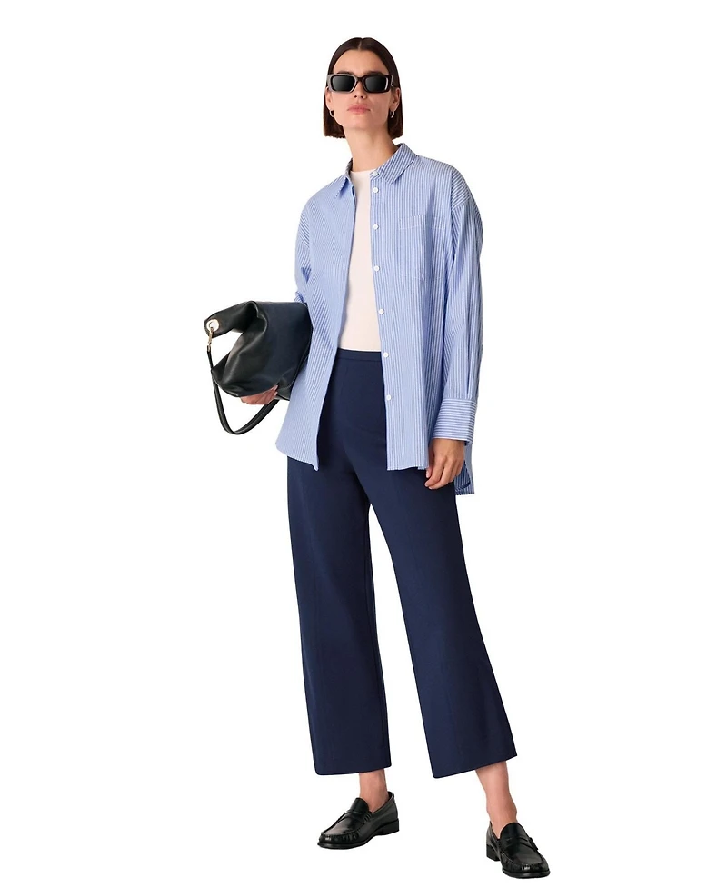 Whistles Women's Camilla Cropped Wide-Leg Trousers