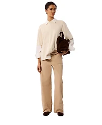 Whistles Women's Draped Fine Knit T-Shirt