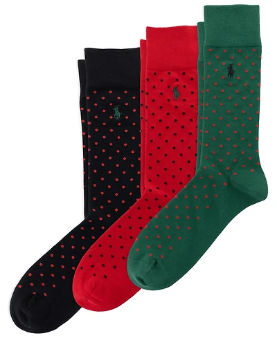Polo Ralph Lauren Men's 3-Pk. Classic Dot Dress Socks
