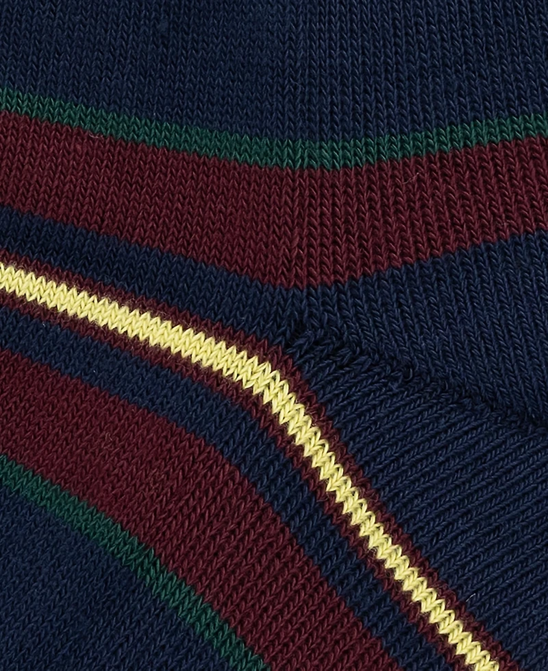 Polo Ralph Lauren Men's Crest Striped-Ribbed Crew Socks, 6-Piece Set