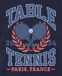 Fifth Sun Men's Table Tennis Graphic Crew Neck T-Shirt