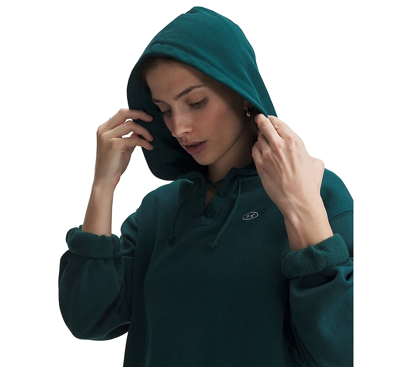 Under Armour Women's Rival Fleece Lace-Up Hoodie