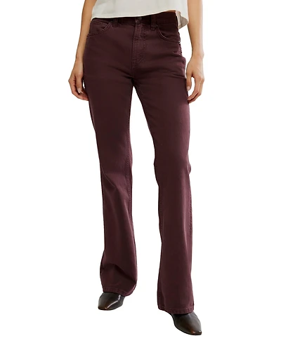 Free People Women's Double Knot High-Rise Straight-Leg Jeans