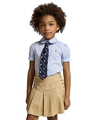 Polo Ralph Lauren Little Girls Short Sleeve Solid Oxford Top