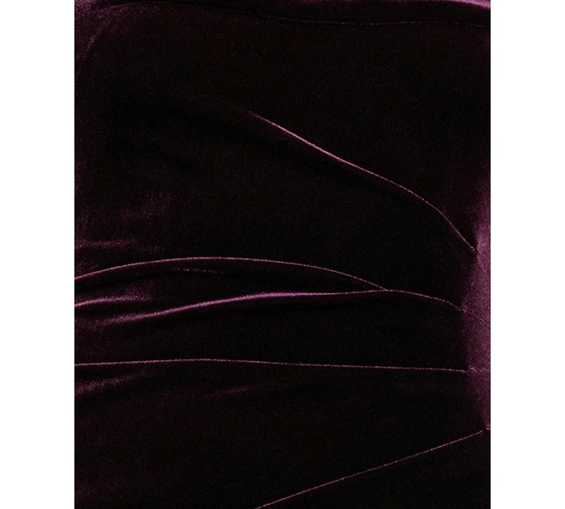 Xscape Women's Velvet Off-the-Shoulder Ruffle Gown