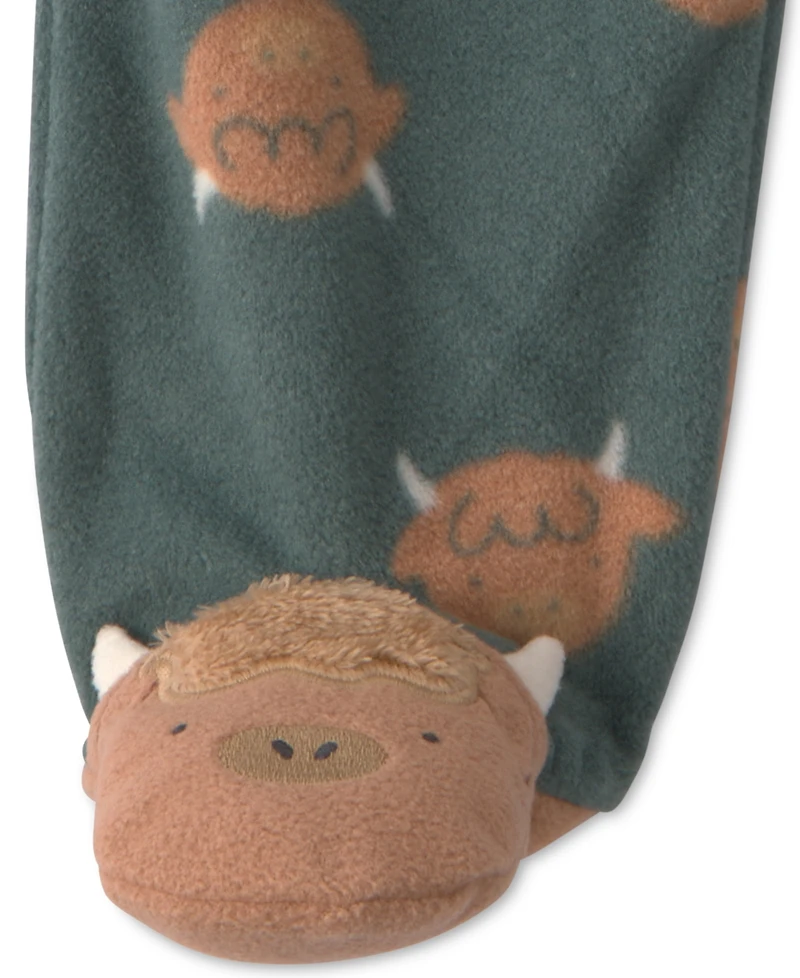 Carter's Baby Boys' 2-way Zip Footed Fleece Sleep & Play Pajamas
