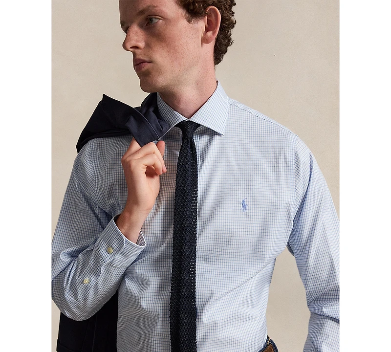 Polo Ralph Lauren Men's Regent Checked Classic-Fit Spread-Collar Dress Shirt