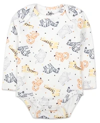 Baby Essentials Boys' Crewneck Long-Sleeve 3-Piece Bodysuit Set