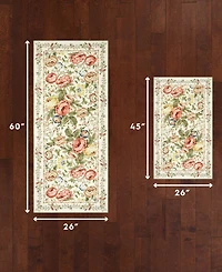Laura Ashley Uffington Roses Border Floral 2-Piece Rug Set
