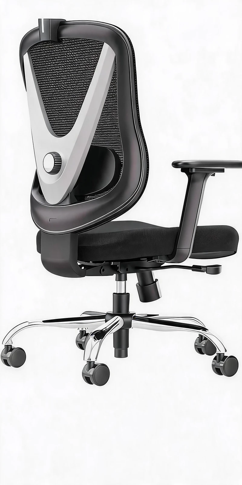 gaomon Ergonomic Y-Frame Office Chair with Lumbar Support, Adjustable Swivel, Padded Seat, Smooth Casters for Home and Living Room Use