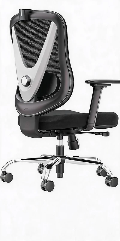 gaomon Ergonomic Y-Frame Office Chair with Lumbar Support, Adjustable Swivel, Padded Seat, Smooth Casters for Home and Living Room Use