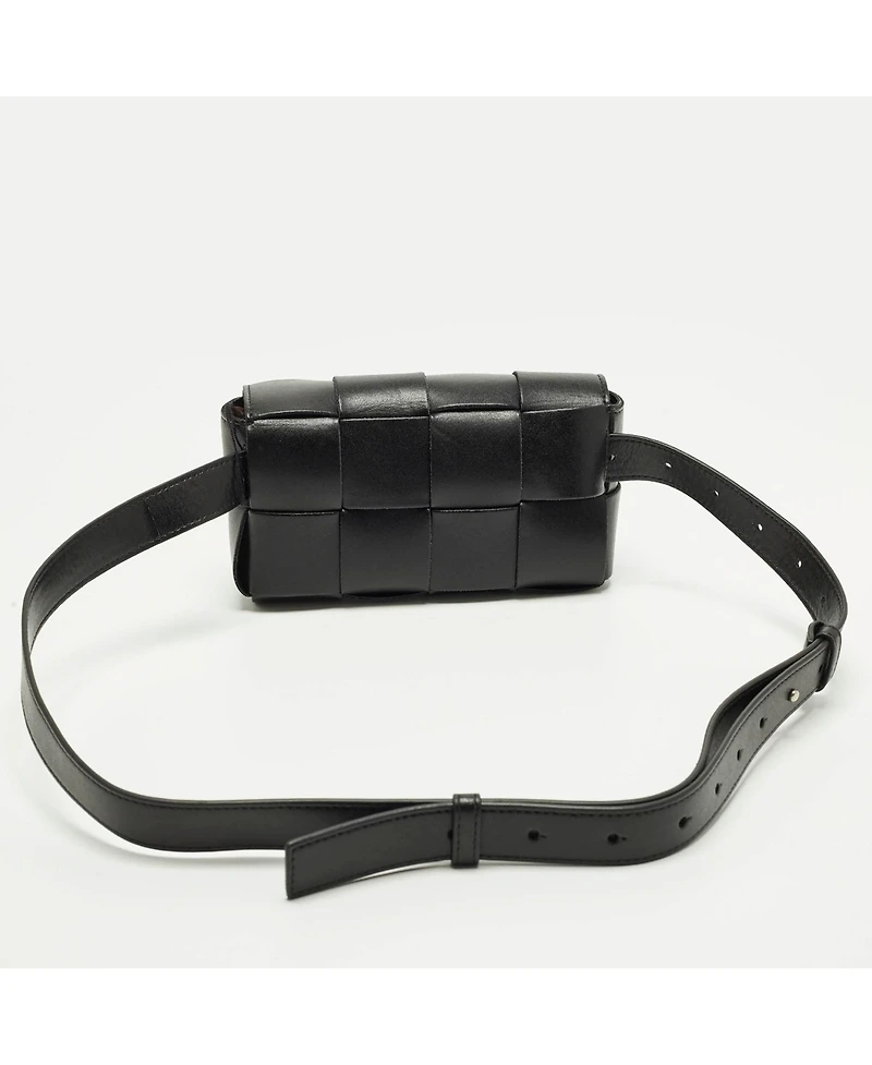 Pre-Owned Bottega Veneta Women's Cassette Mini Intrecciato Leather Belt Bag