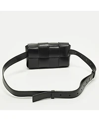 Pre-Owned Bottega Veneta Women's Cassette Mini Intrecciato Leather Belt Bag