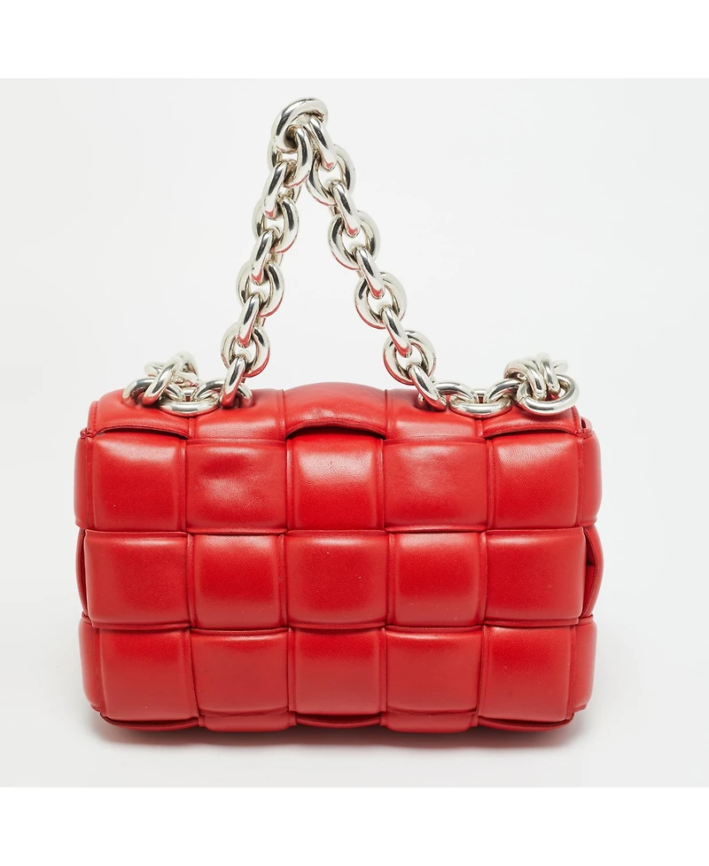 Pre-Owned Bottega Veneta Women's Padded Cassette Leather Chain Shoulder Bag