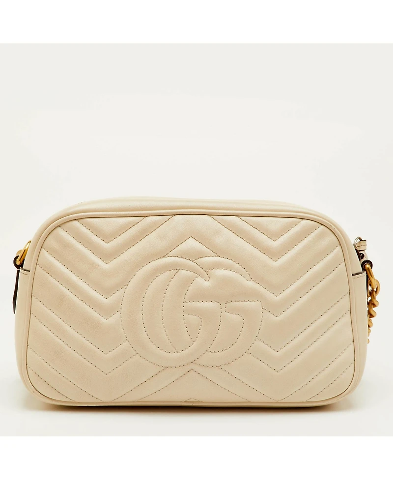Pre-Owned Gucci Women's Gg Marmont Small Matelasse Leather Camera Bag