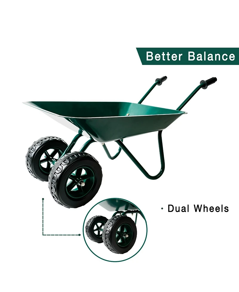 Trimate Steel Kid-Friendly Wheelbarrow, Ages 3-8