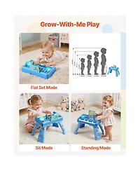 Sugift Baby Dj Turntable 133 Sound Sources Record and Playback Musical Activity Table, Ages 6 Months+