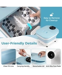 Ecooso Collapsible Foot Spa Massager Foot Bath Tub with Heat Shower and Timer