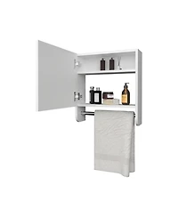 Fm Furniture Pine medicine cabinet in melamine with a towel bar and mirror included