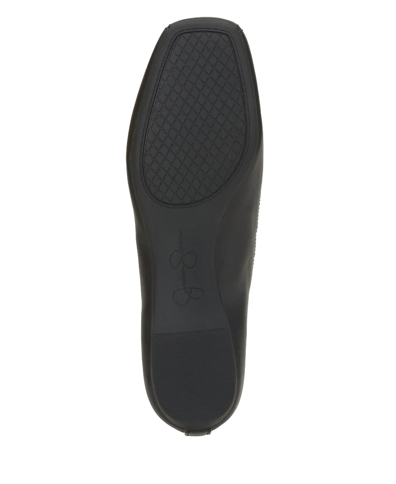 Jessica Simpson Women's Mandalaye Elastic Criss-Cross Ankle Strap Ballet Flats