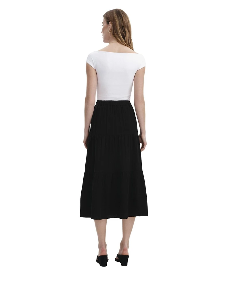 Finery London Women's Harriet Tiered A-Line Midi Skirt
