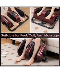 Ecooso Foot and Calf Massager with Heat Shiatsu Deep Kneading Rolling Smart Electric Leg Massager