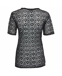 Stella McCartney Women's Sheer Lace Short-Sleeve Top