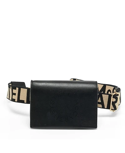 Pre-Owned Stella Mccartney Women's Logo Convertible Faux Leather Belt Bag