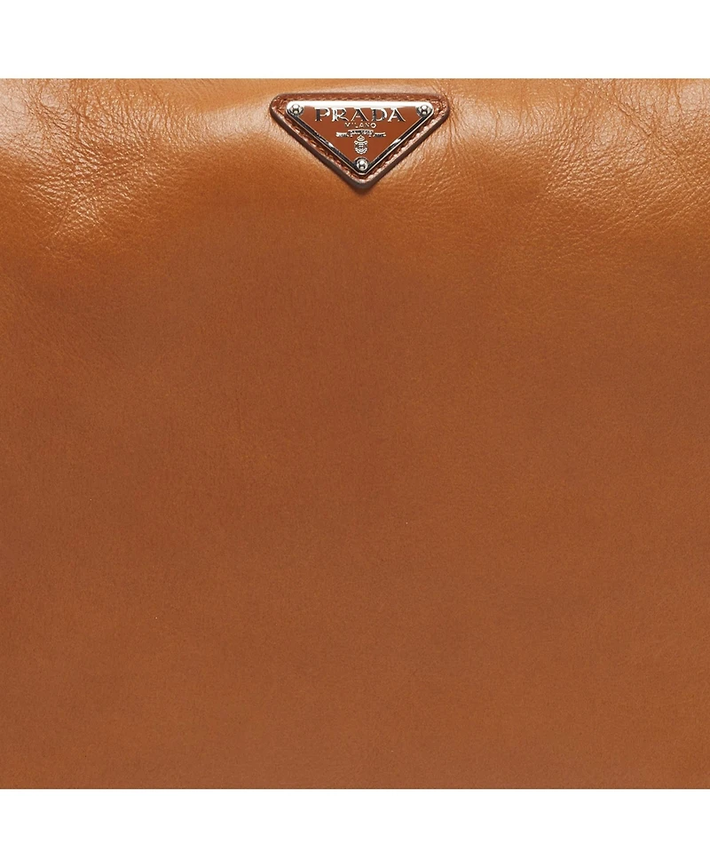 Pre-Owned Prada Women's Shearling-Trim Leather Shoulder Bag