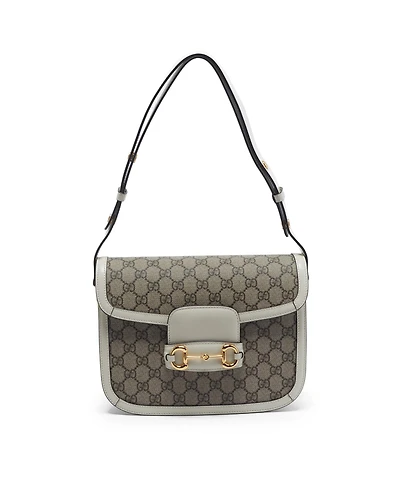 Pre-Owned Gucci Women's Horsebit 1955 Medium Gg Supreme Shoulder Bag