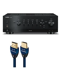 Yamaha R-N1000A Stereo MusicCast Network Receiver Bundle with Hdmi Cable