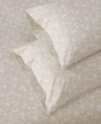 Tommy Bahama Home Frond Voyage Washed Percale 100% Cotton Breathable Deep Pocket 4-Piece Sheet Set, Queen
