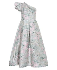 City Chic Plus Enchanting One-Shoulder Floral A-Line Maxi Dress