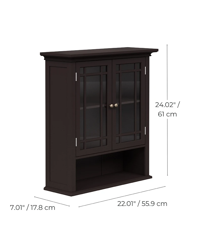Teamson Home Neal Removable Wall Cabinet with 2 Doors and 1 Shelf