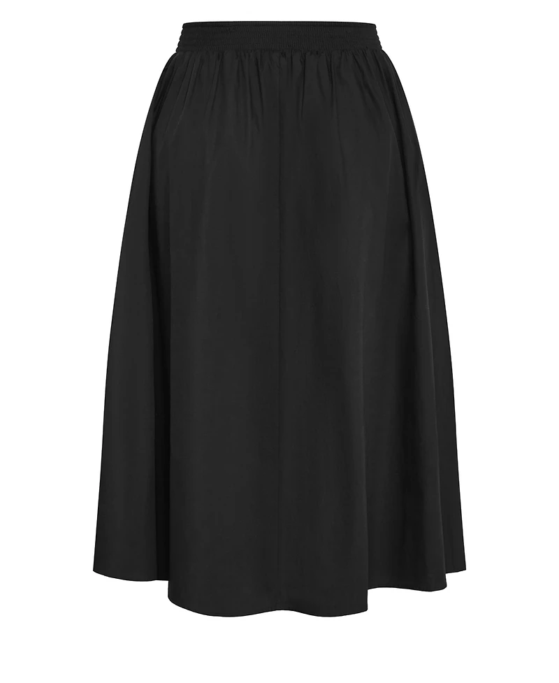 City Chic Plus Maci A-Line Midi Skirt